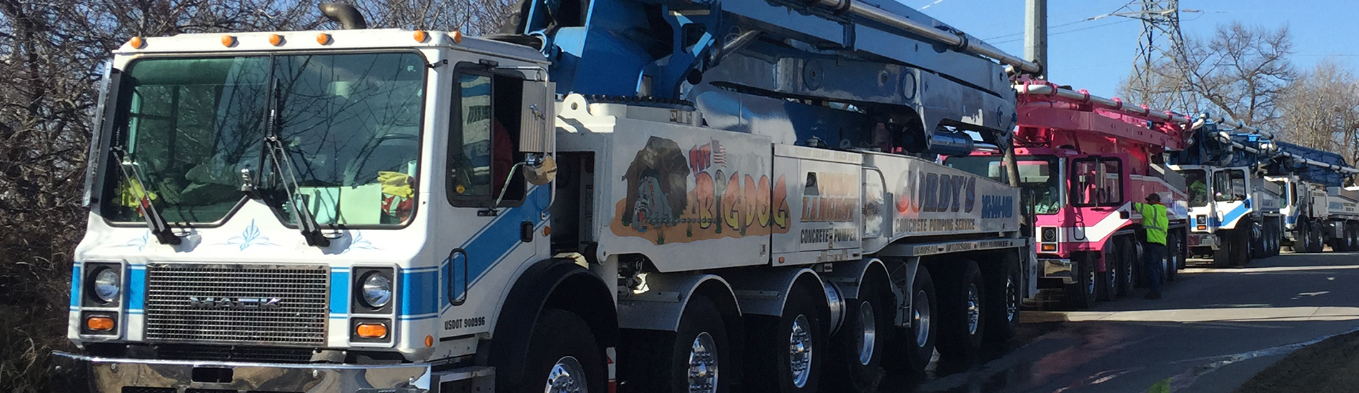 Gordy"s Concrete Pumping Service Equipment Boom Pumps